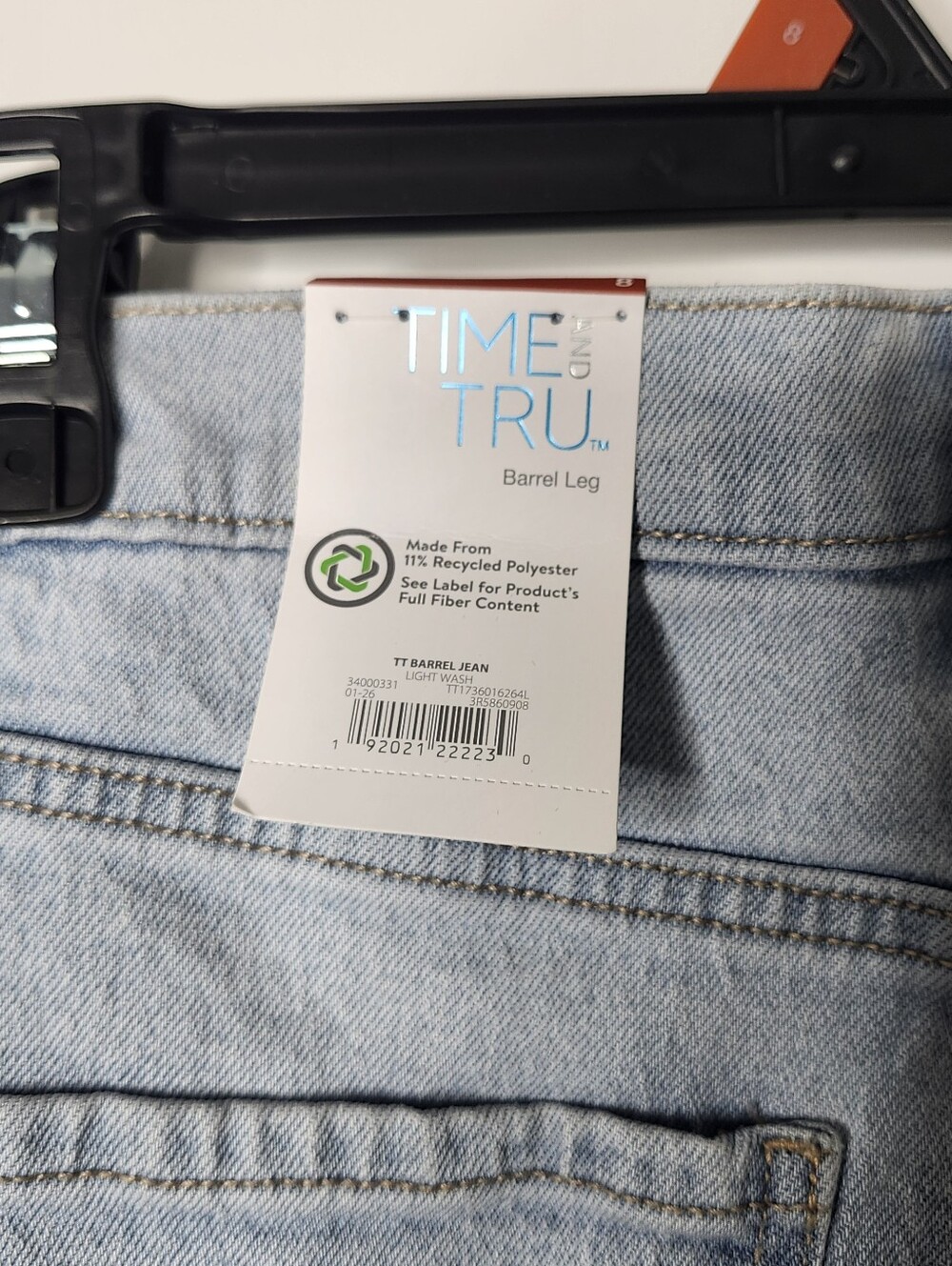 Light Wash High Rise Barrel Jeans - Picture 7 of 13